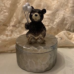 Newsparkle Bear Trinket Box for Woman and girls Treasure and Keepsake Box